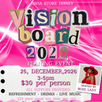 Lyserød Vision Board Event Instagram Post Template