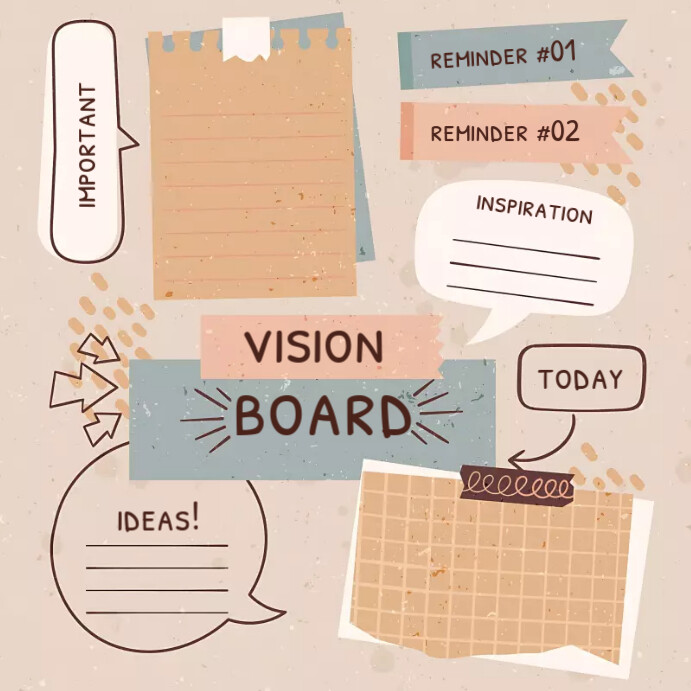 Vision Board Template | PosterMyWall