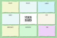 Vision Board visual planner poster template