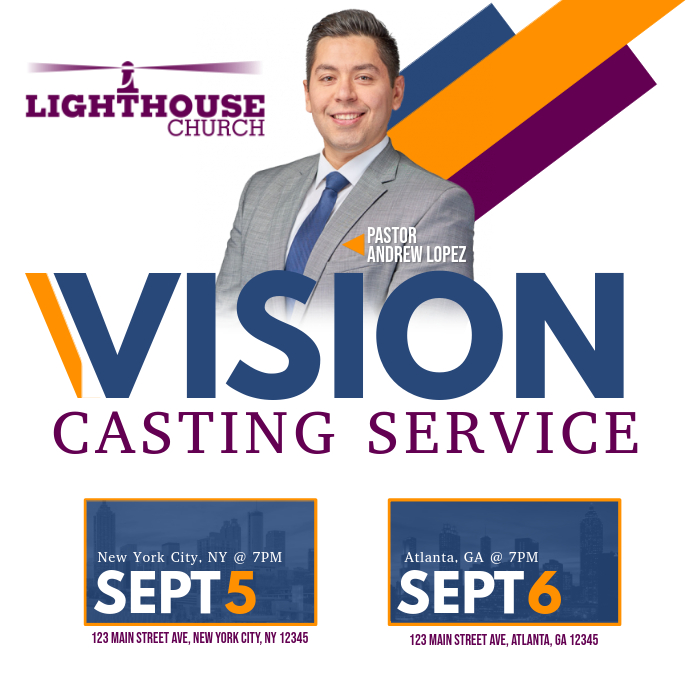 Vision Casting Service Publicação no Instagram template