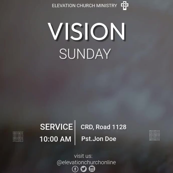 VISION SUNDAY (11) Publicação no Instagram template