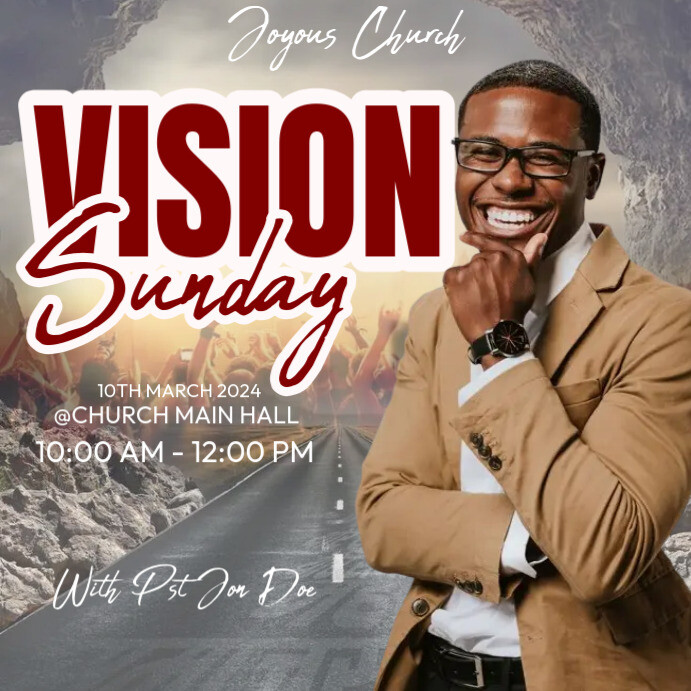 vision sunday Template PosterMyWall