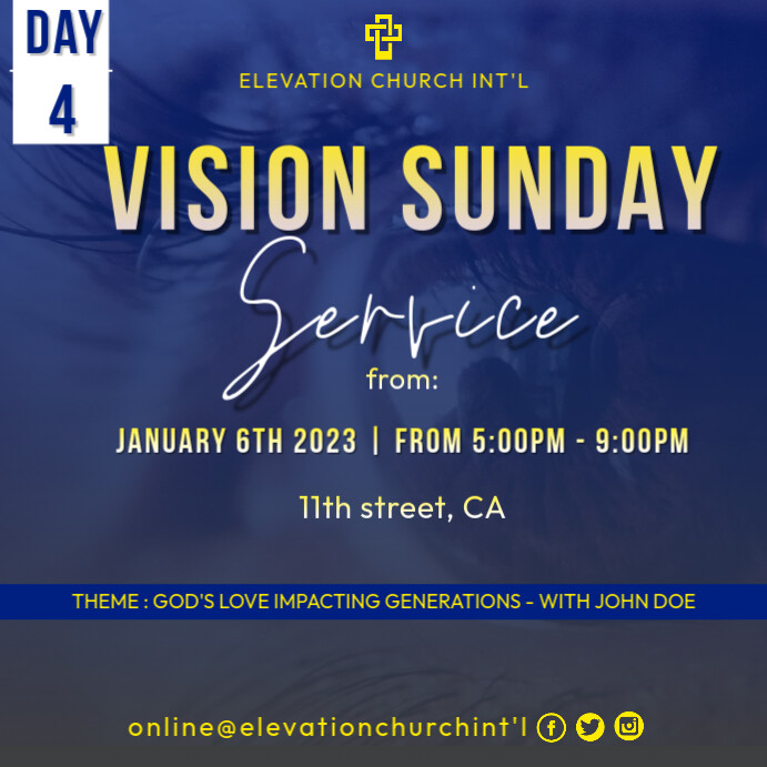 VISION SUNDAY Template PosterMyWall