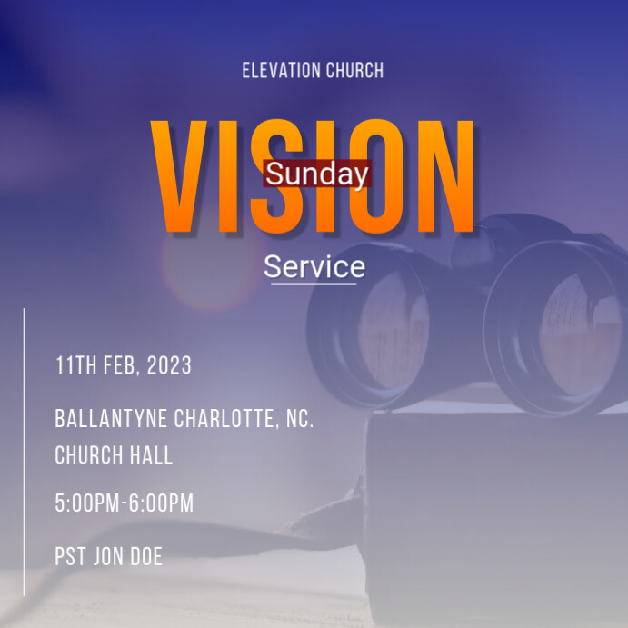 VISION SUNDAY Template PosterMyWall