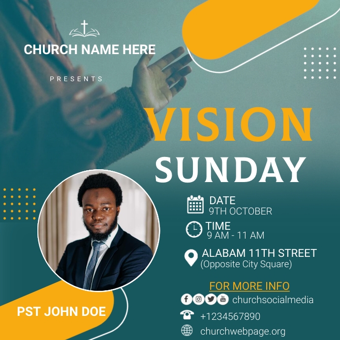 Vision Sunday Template | PosterMyWall