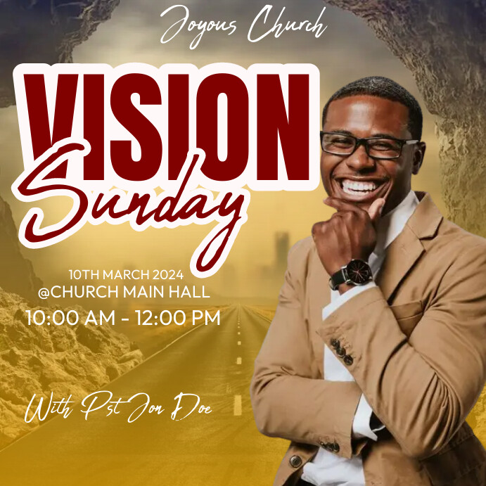 Plantilla de vision sunday | PosterMyWall