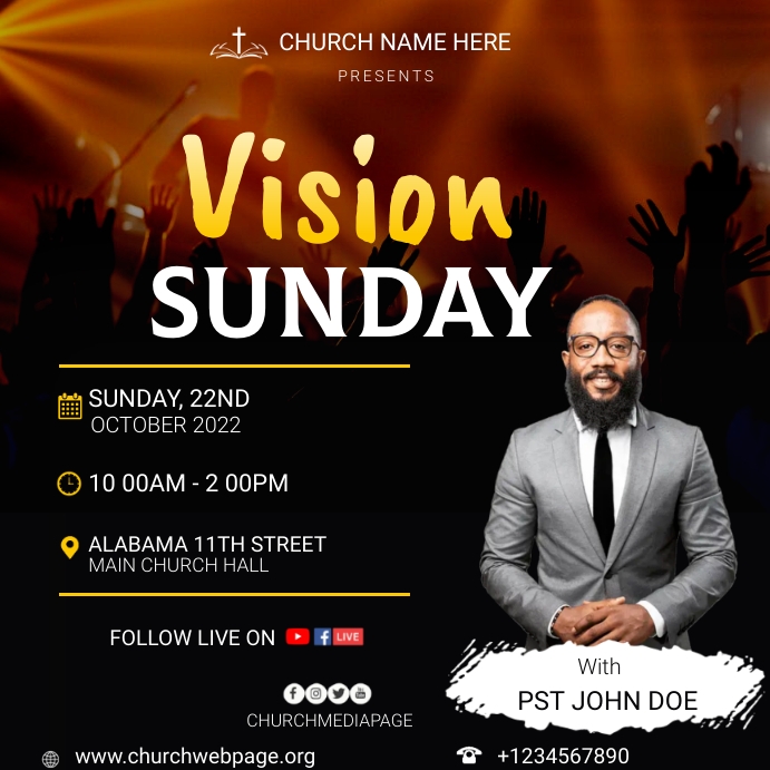 Vision Sunday Template PosterMyWall