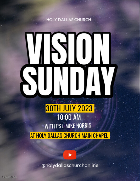 vision Sunday Flyer (US Letter) template