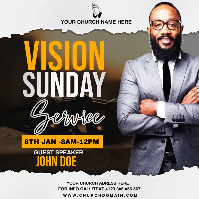 vision sunday service Template | PosterMyWall