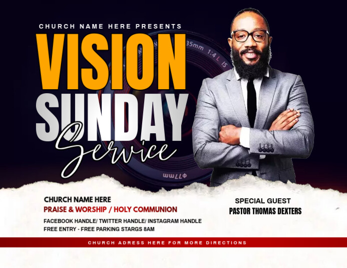vision sunday service Template | PosterMyWall