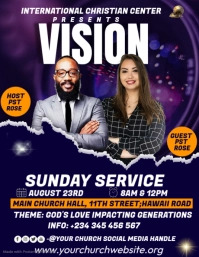 vision sunday service Template | PosterMyWall