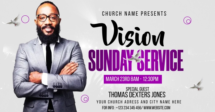vision sunday service Template | PosterMyWall