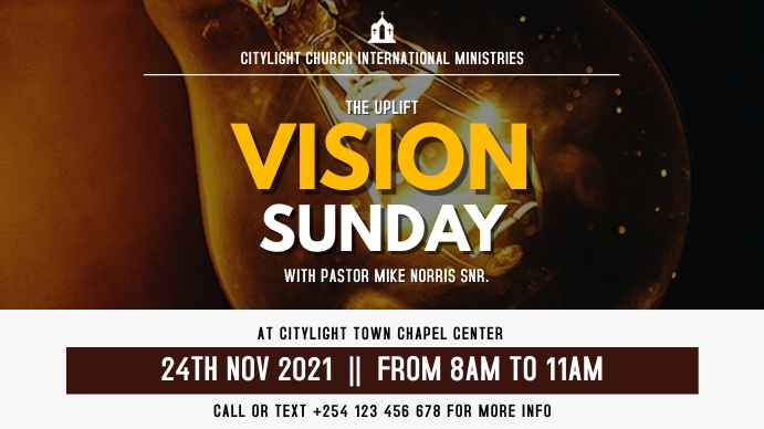 vision sunday service Digital Display (16:9) template