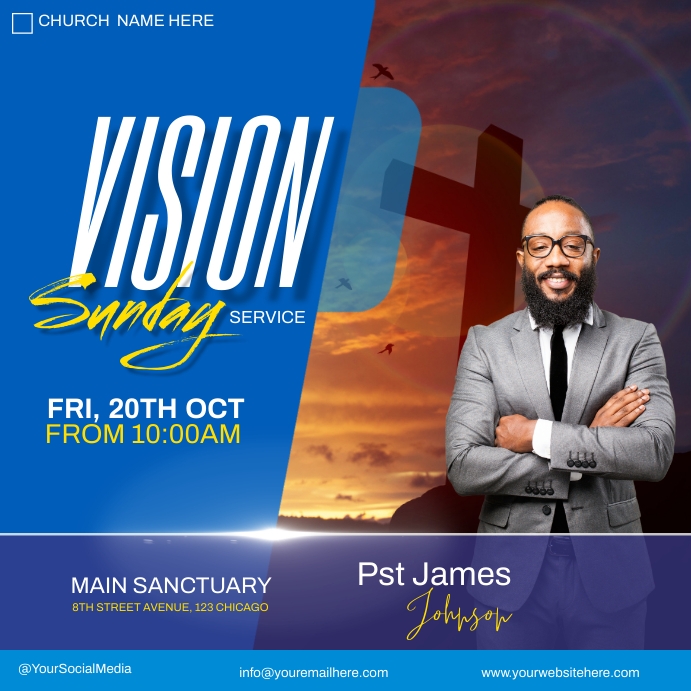Copy of vision sunday service | PosterMyWall