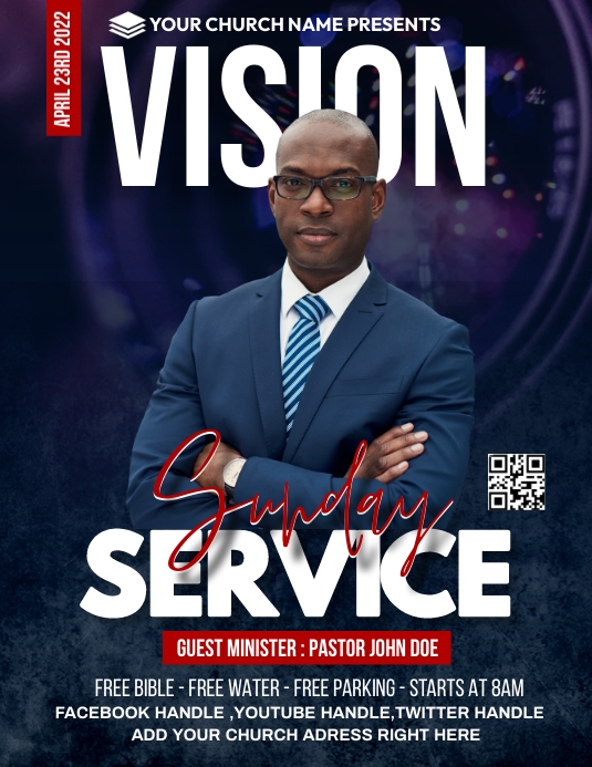 vision sunday service Template | PosterMyWall