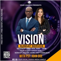 vision sunday service Template | PosterMyWall