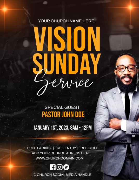 vision sunday service Template | PosterMyWall