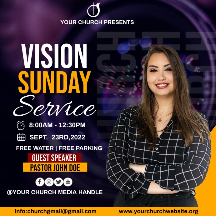 vision sunday service Template | PosterMyWall