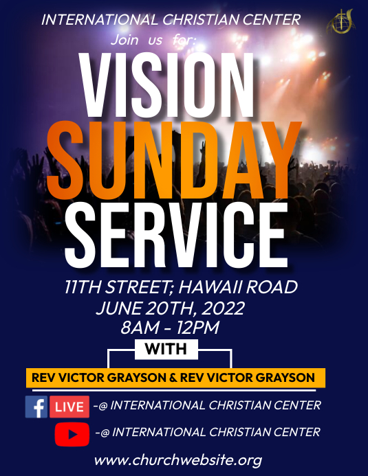 vision sunday service Flyer (US Letter) template