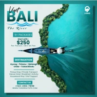 Visit bali with River ads Pos Instagram template