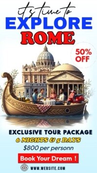 Visit Rome Instagram Story template