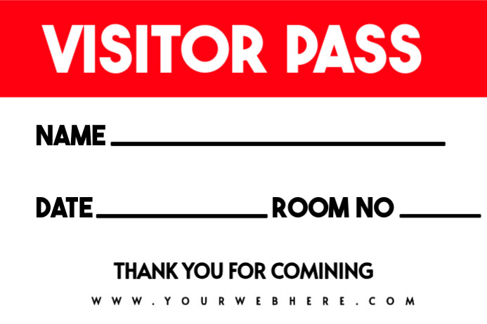 Visitor Label Pattern visitor pass Template | PosterMyWall