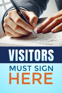 White Visitor Form A3 Template | PosterMyWall