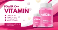 Vitamin C++ Tablets Advertisement Image partagée Facebook template