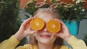 棕色 Vitamin vegetable and fruits YouTube Duimnael Template