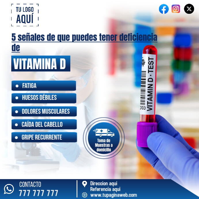 Vitamina D Instagram Post template