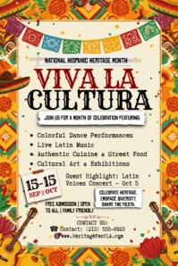 Viva La Cultura Festival Poster Affiche template