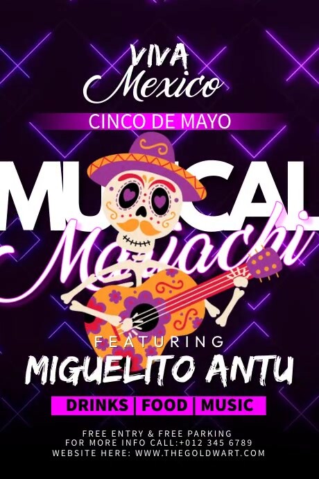 Viva Mexico Plakkaat template