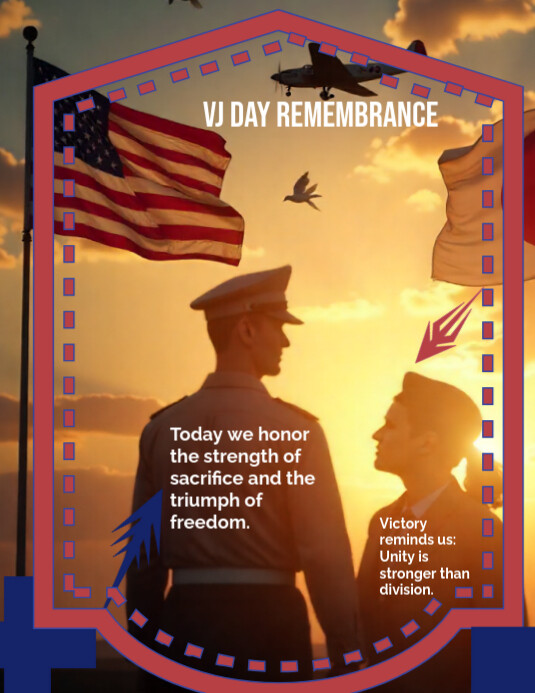 Vj Day Flyer (US Letter) template