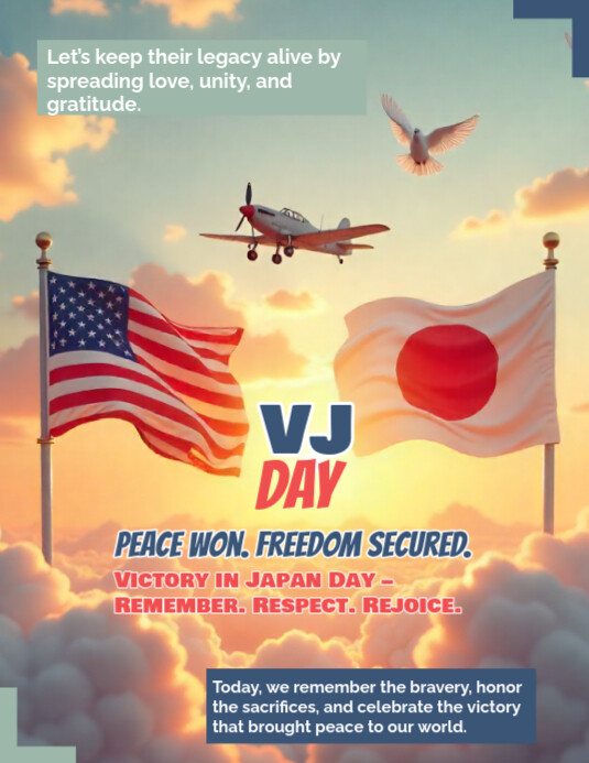 Vj Day Flyer (US Letter) template
