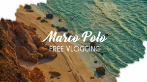 Turquoise Vlogging Channel Coverfoto til YouTube-kanal Template