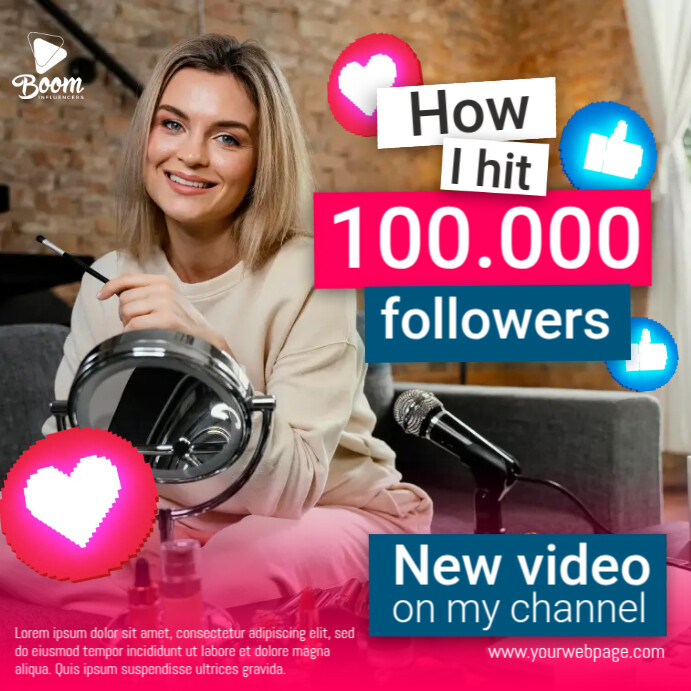 Vlogging Template Flyer Instagram Post