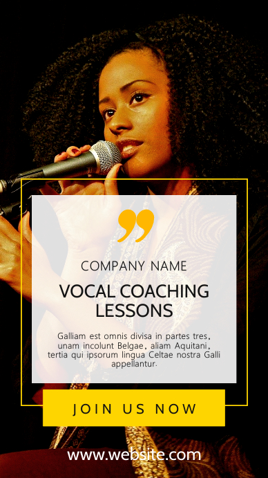 Voice Lessons Advertisement vocal coaching lessons advertisement minimal Template | PosterMyWall