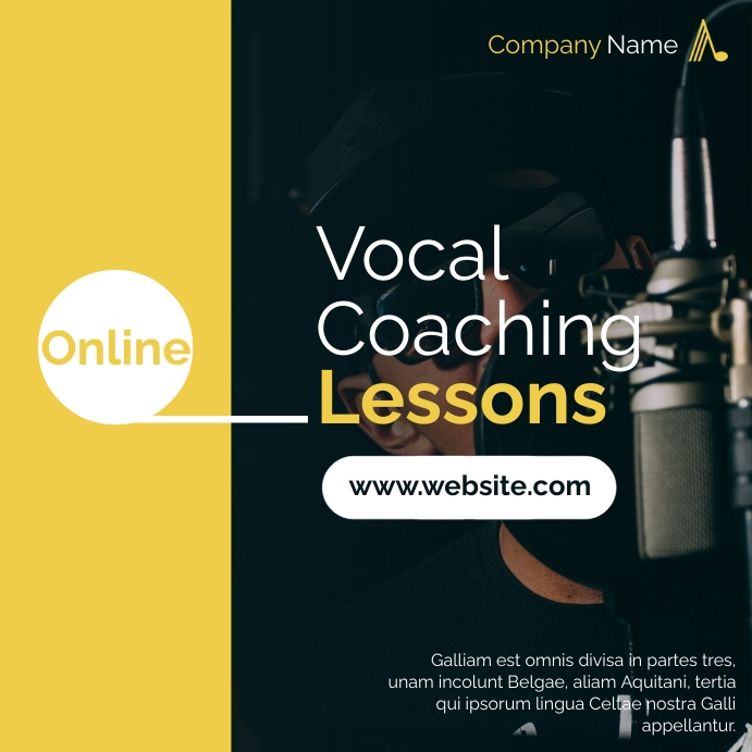 Voice Lessons Advertisement vocal coaching lessons advertising template d | PosterMyWall