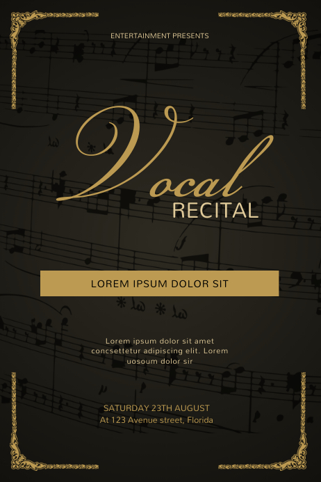 vocal recital flyer template | PosterMyWall