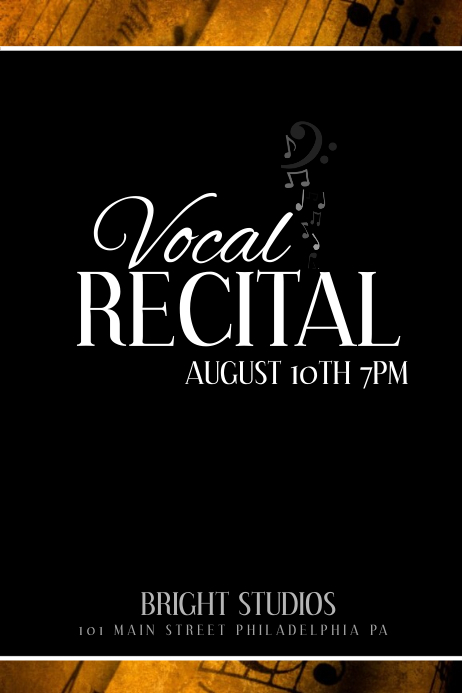 vocal recital template postermywall