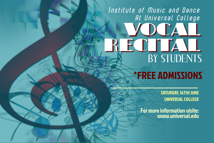 Vocal Recital Poster Template | PosterMyWall