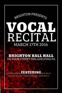 Recital Invitation Program Template Color In My Piano
