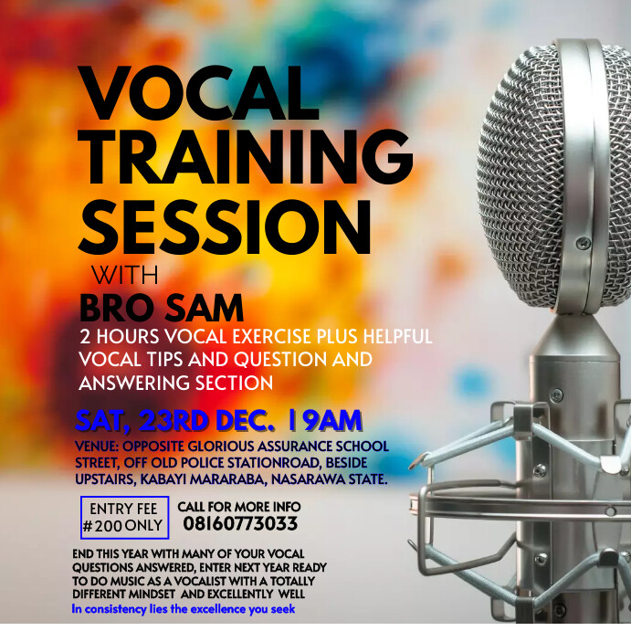 Vocal Training Box vocal training flyer Template | PosterMyWall