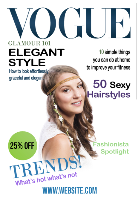 Vogue Fitness Magazin Cover Vorlage Postermywall