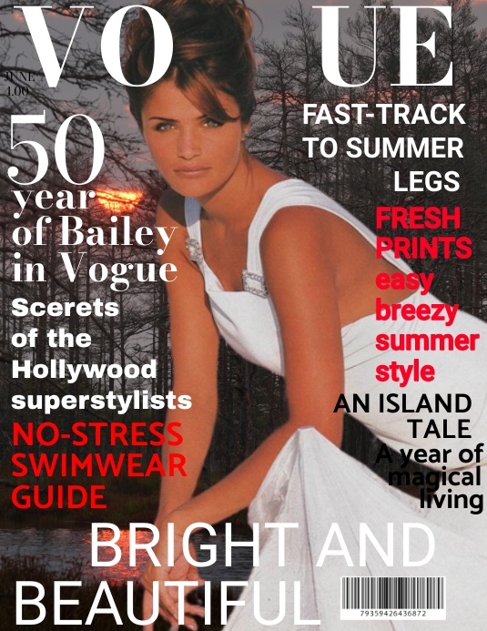 vogue magazine cover template PosterMyWall