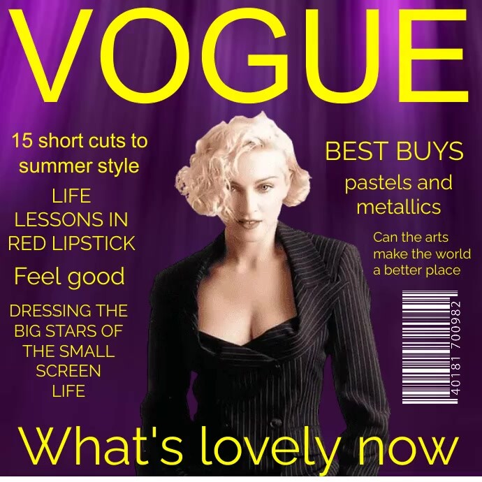 vogue magazine cover template Instagram 帖子