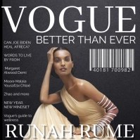 vogue magazine cover template Instagram Post