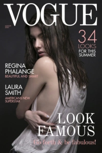Vogue magazine cover template Poster