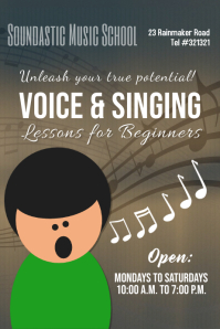 Voice Lessons Advertisement voice lessons template | PosterMyWall