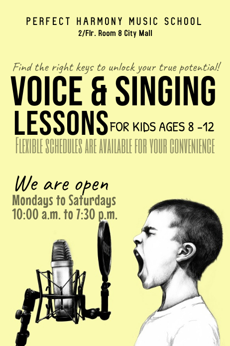 voice lesson template | PosterMyWall
